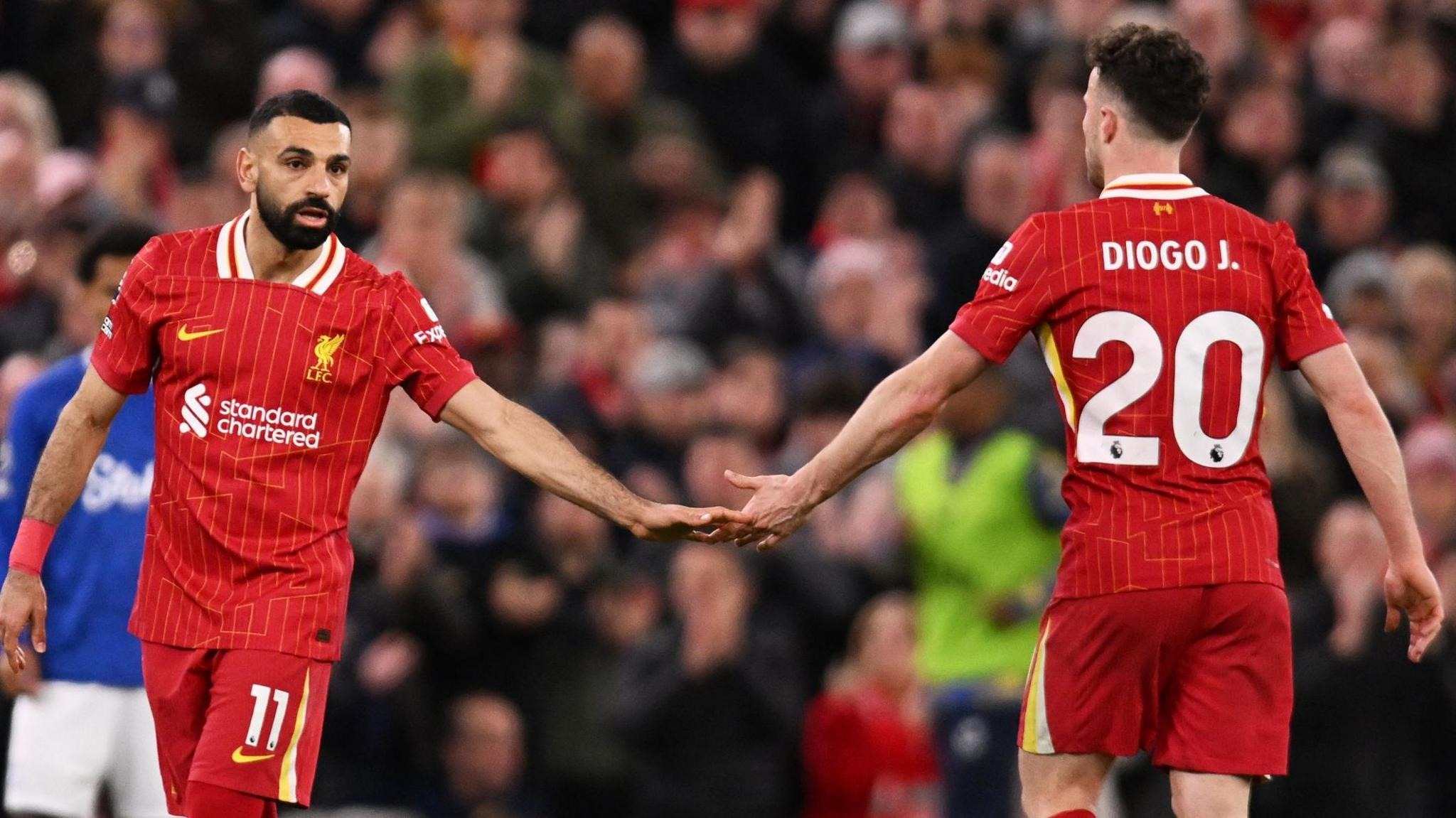 دیوگو ژوتا و محمد صلاح در لیورپول