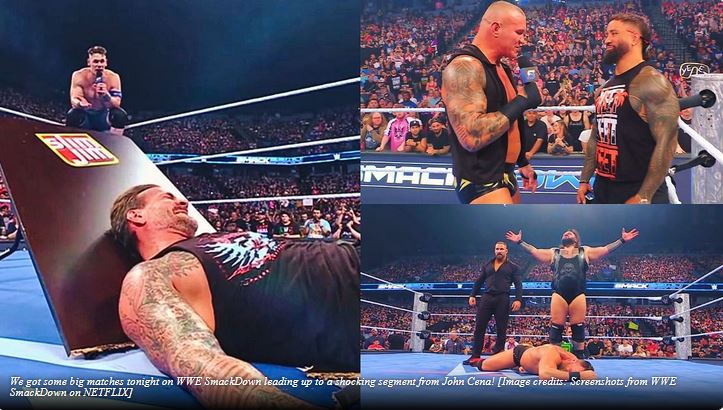 جان سینا و سی ام پانک در شوی کشتی کج اسمکدان از WWE