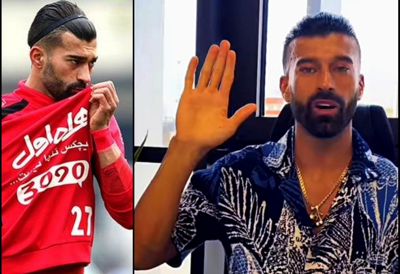 عکس از رامین رضاییان با بوسه بر لوگوی پرسپولیس و شرافت استقلال