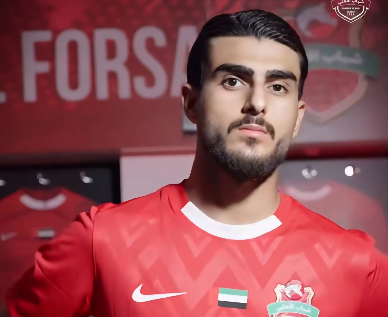 عکس از رضا غندی پور مهاجم ایرانی تیم شباب الاهلی