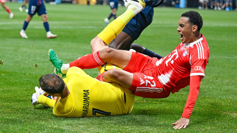 مصدومیت شدید جمال موسیالا پس از برخورد با جانلوییجی دوناروما در بازی بایرن مونیخ و پاری سن ژرمن در جام جهانی باشگاه‌ها 