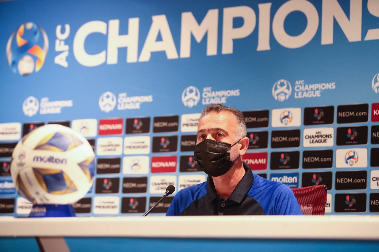 فراز کمالوند-سرمربی صنعت نفت آبادان-لیگ قهرمانان آسیا-نشست خبری