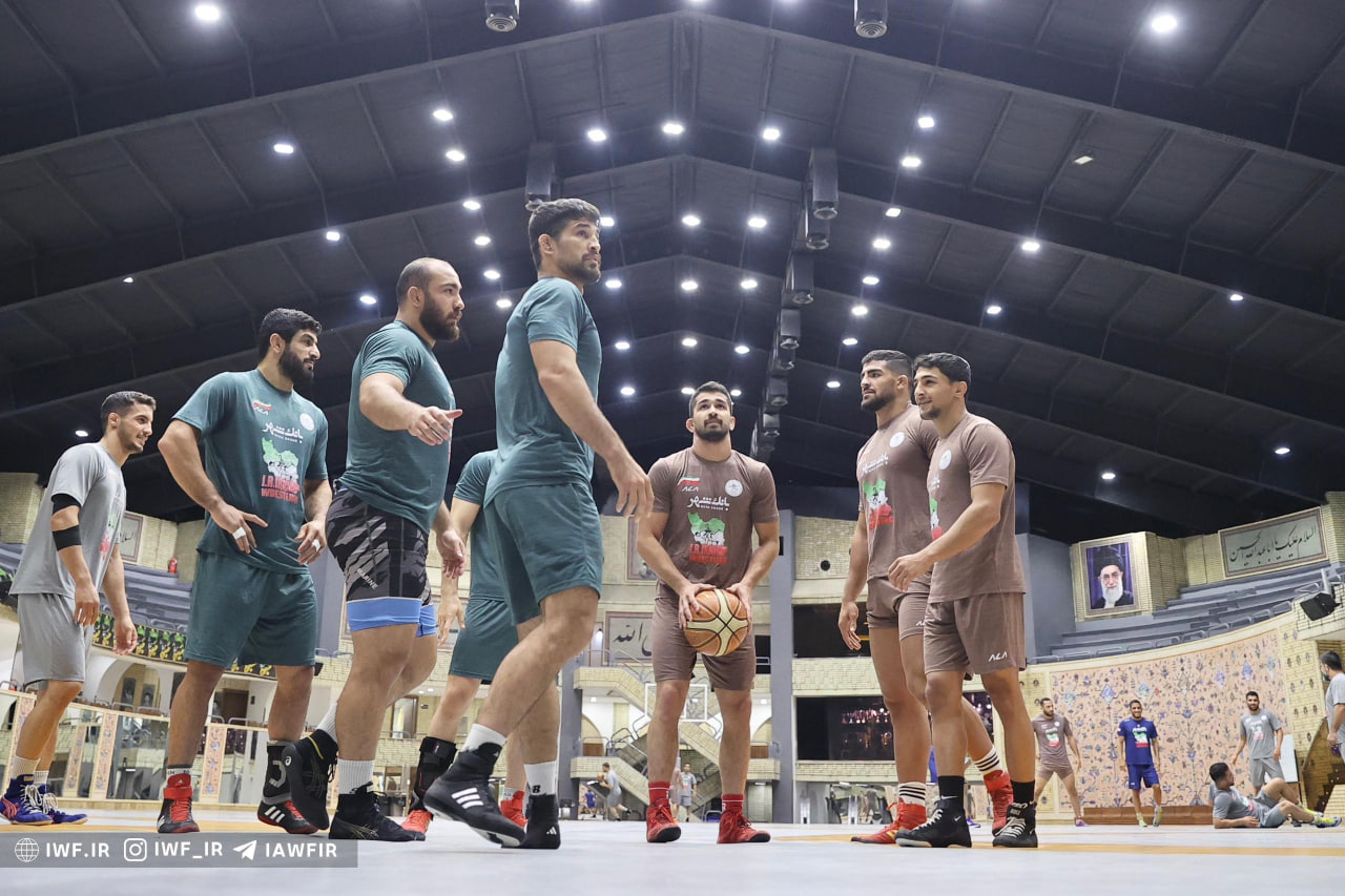 تمرین تیم ملی کشتی آزاد بزرگسالان-خانه کشتی شهید مصطفی صدرزاده