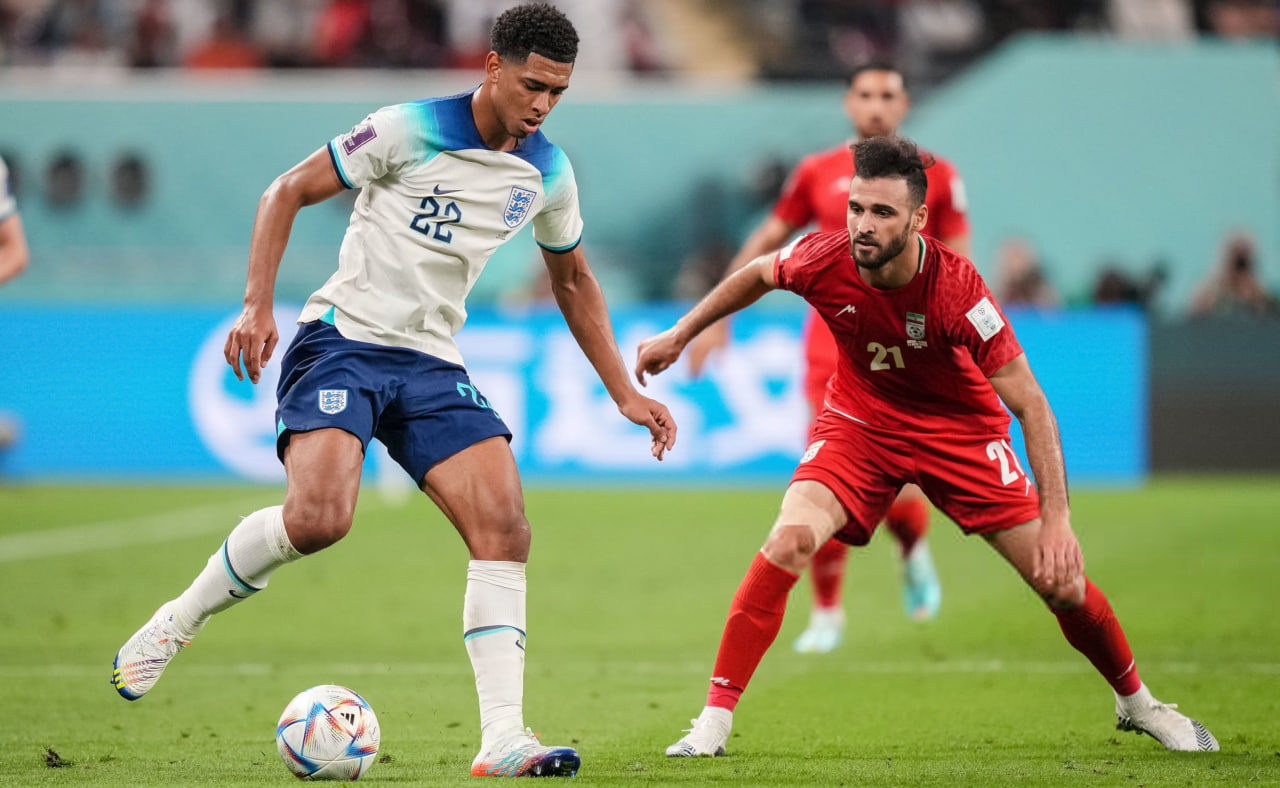 احمد نوراللهی بازیکن سابق پرسپولیس و تیم ملی ایران - جود بلینگام هافبک رئال مادرید و تیم ملی انگلیس - جام جهانی 2022 - لژیونرها