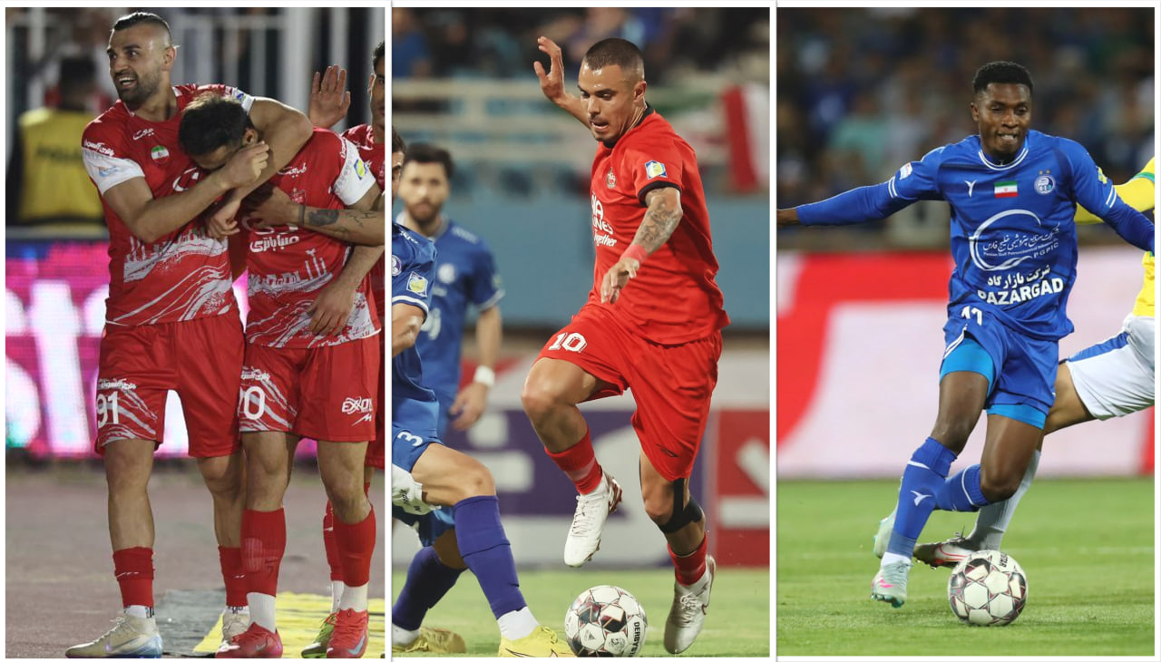 جوئل کوجو مهاجم تیم ملی قرقیزستان و استقلال تهران - سردار دورسون مهاجم ترکیه‌ای پرسپولیس - ریکاردو آلوز هافبک پرتغالی تراکتور - لیگ برتر ایران