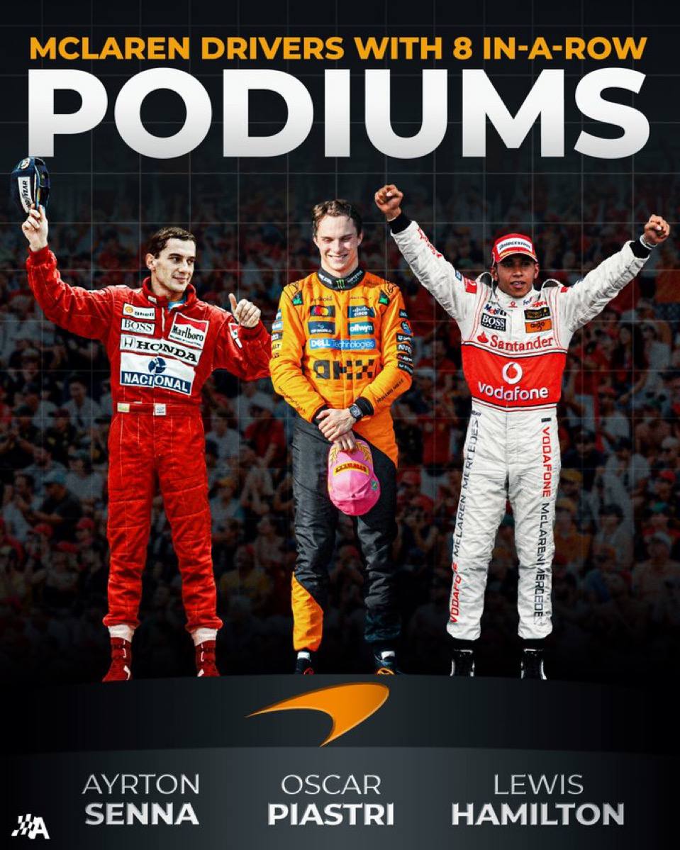 رکورد اسکار پیاستری - مک لارن - لوییس همیلتون - آیرتون سنا