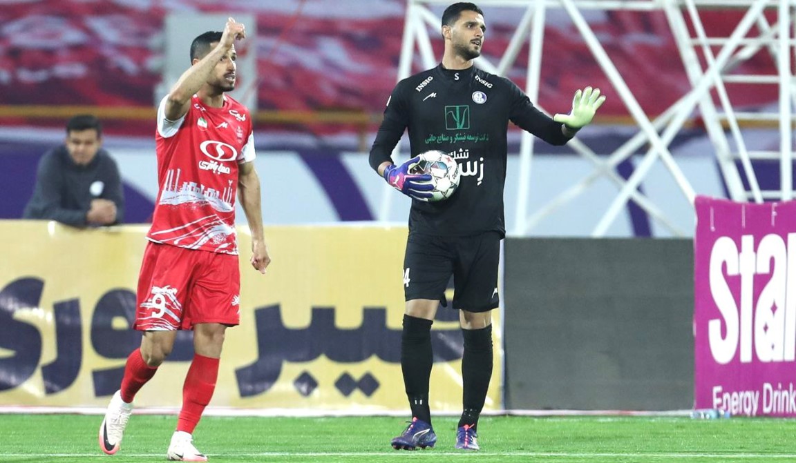 احمد گوهری دروازه بان فصل پیش استقلال خوزستان - علی علیپور مهاجم پرسپولیس تهران و تیم ملی ایران - لیگ برتر ایران