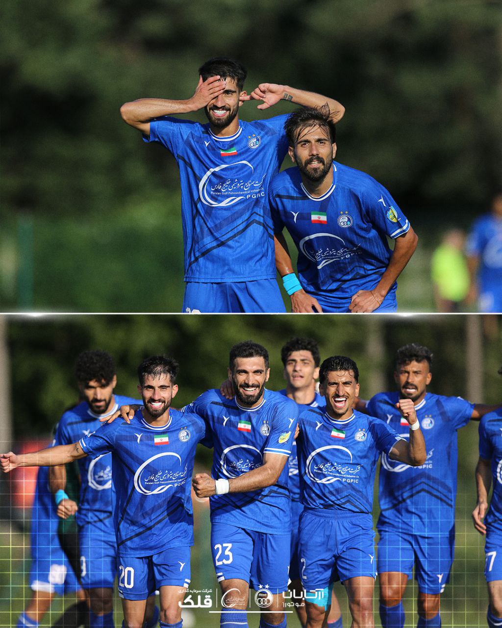 علیرضا کوشکی و مهران احمدی وینگرهای استقلال - سعادت حردانی و عارف آقاسی مدافعان استقلال تهران و تیم ملی ایران - لیگ برتر ایران - اردوی ترکیه 