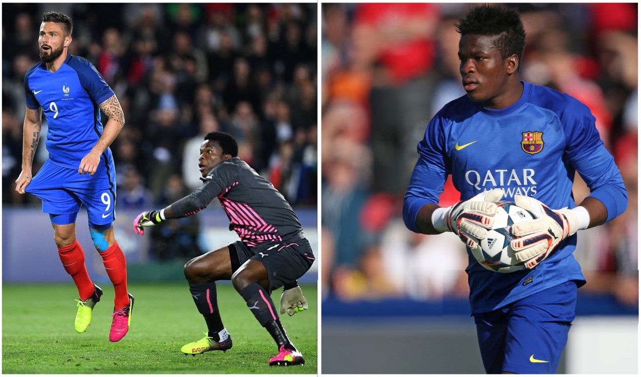 فابریس اوندوا دروازه بان بارسلونا بی و تیم ملی کامرون - الوییه ژیرو مهاجم تیم ملی فرانسه و آرسنال و چلسی و میلان - لیگ برتر ایران